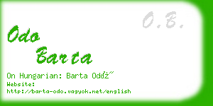 odo barta business card